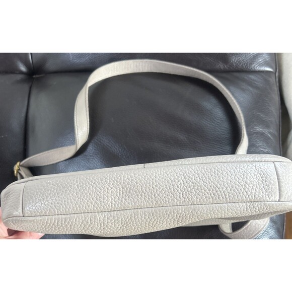 FOSSIL Elise Pebbled Leather Crossbody Shoulder Bag Purse Gray-Taupe Color - Picture 6 of 7